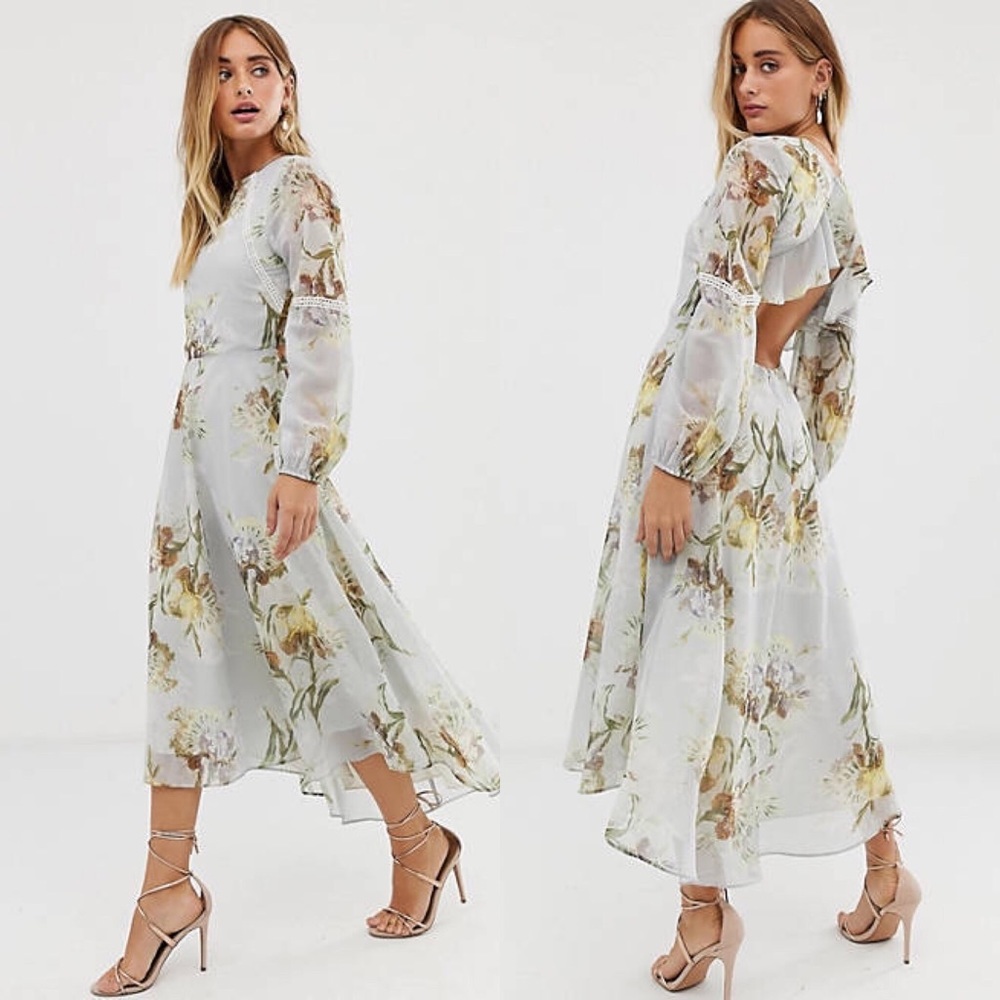 NWT Hope & Ivy Maternity High Neck Open Back Dress